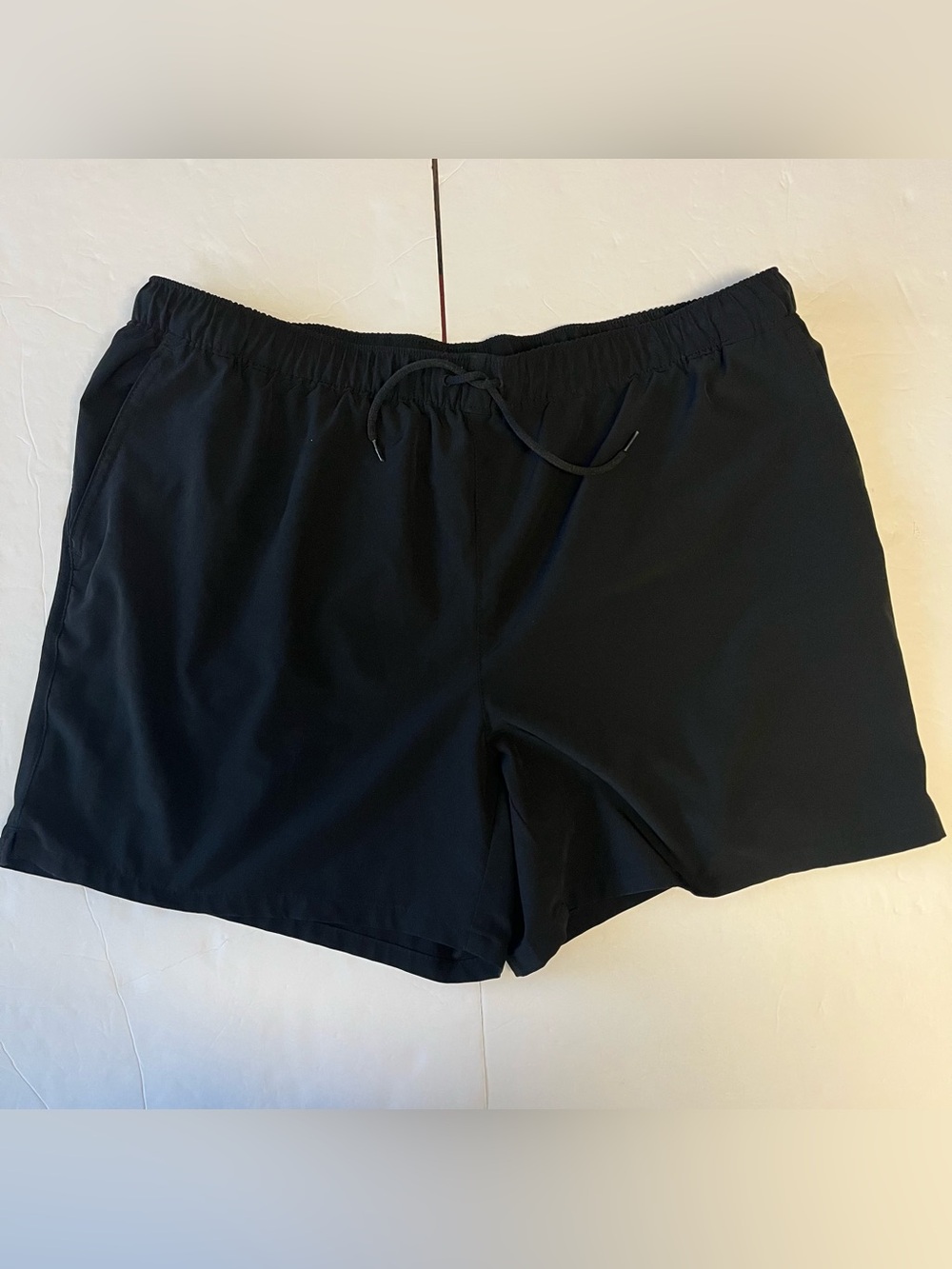Reel Legends Swim Shorts Womens Large Black Elastic Waist Zip Back Pocket